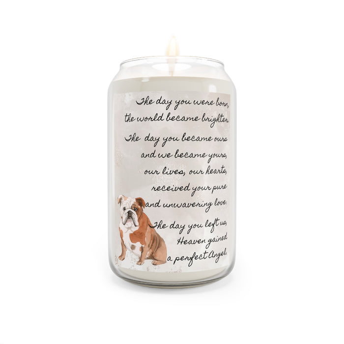 The Day English Bulldog Pet Memorial Scented Candle, 13.75oz