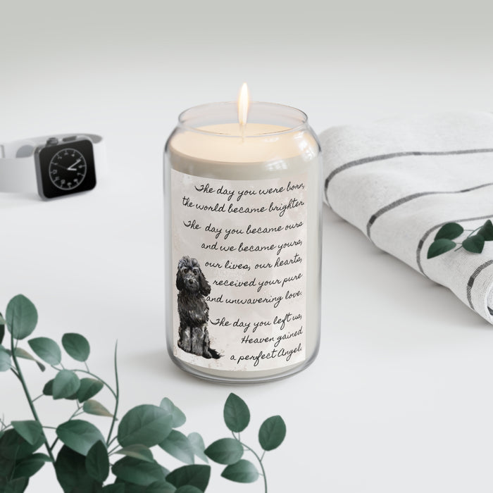 The Day Cockapoo Black Pet Memorial Scented Candle, 13.75oz