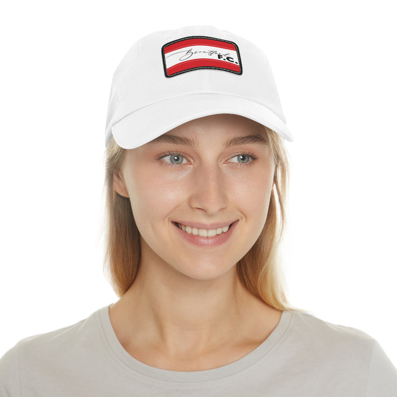 Brentford FC 25/26 Home Kit-Inspired Leather Patch Baseball Hat