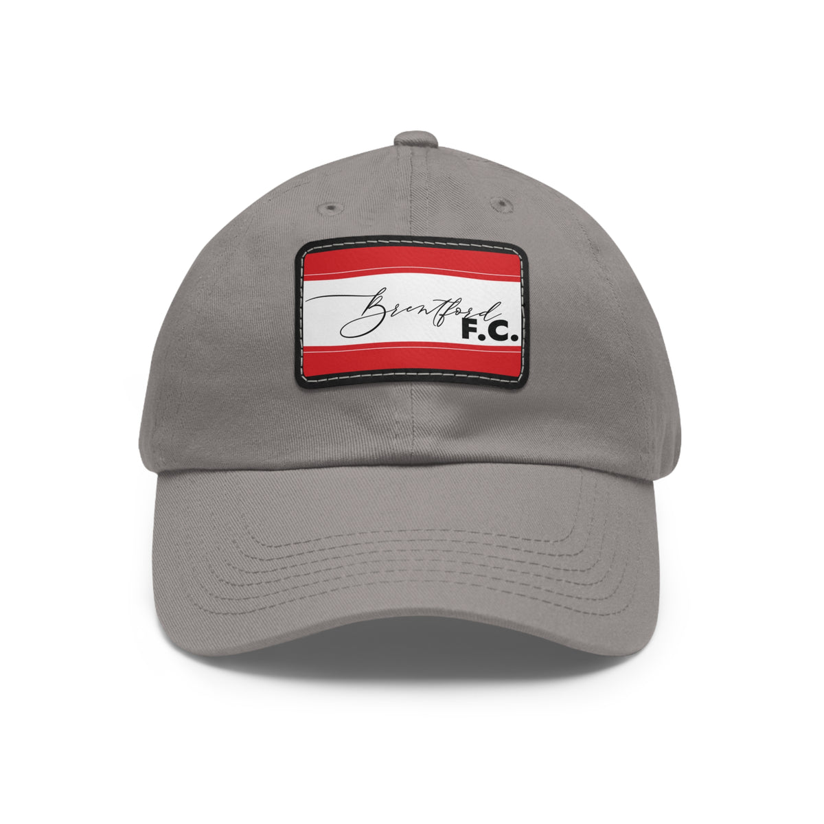 Brentford FC 25/26 Home Kit-Inspired Leather Patch Baseball Hat