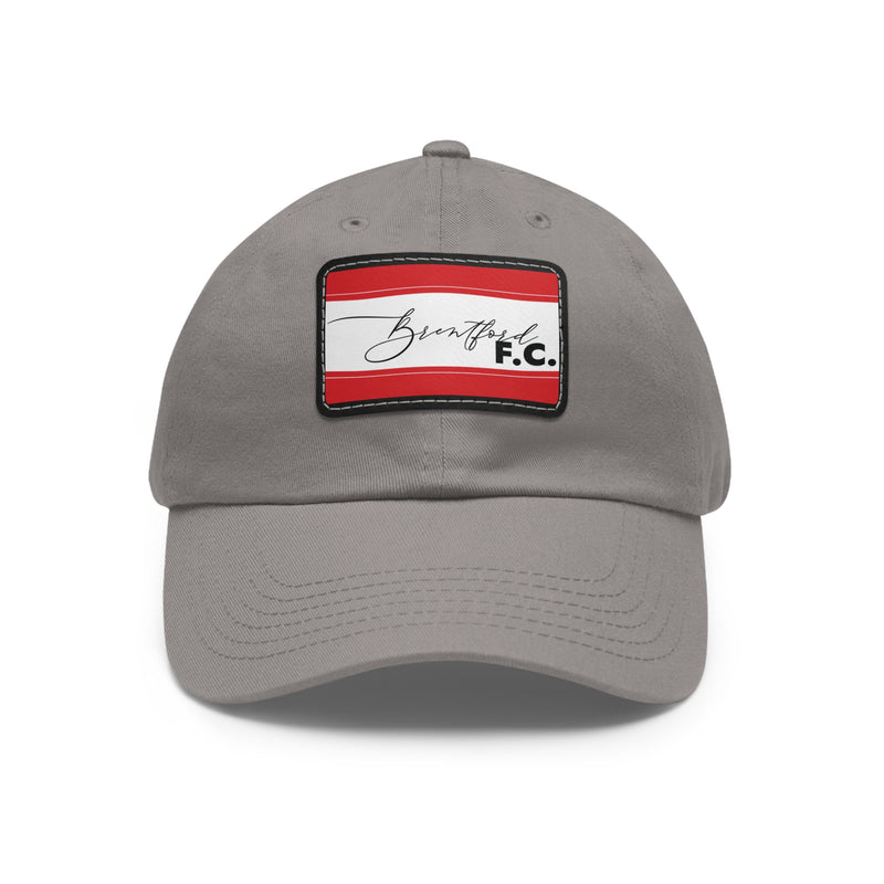 Brentford FC 25/26 Home Kit-Inspired Leather Patch Baseball Hat