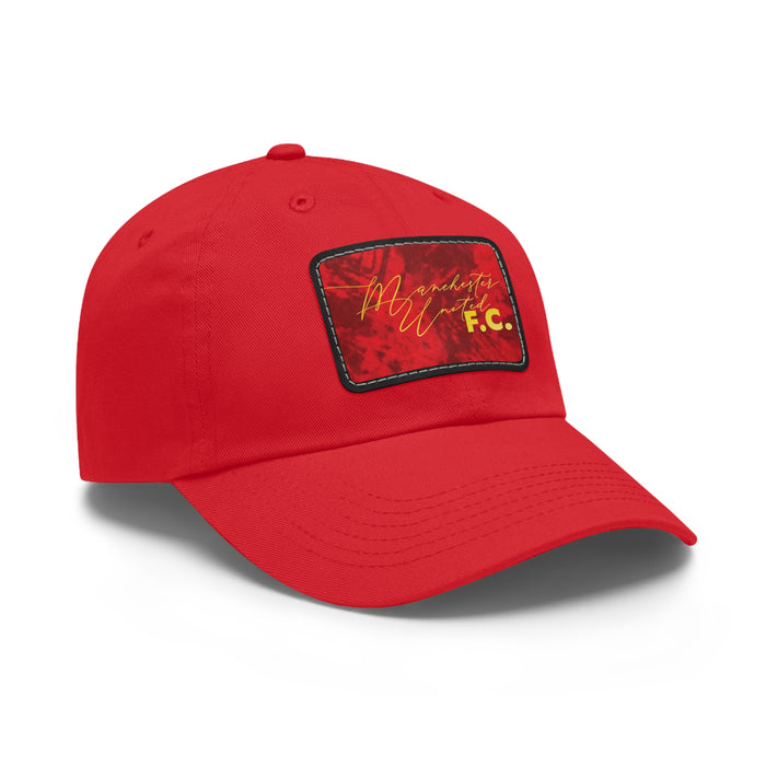 Manchester United FC 25/26 Home Kit-Inspired Leather Patch Baseball Hat