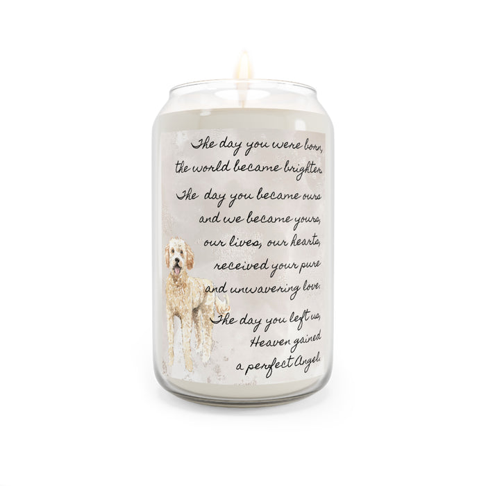 The Day Goldendoodle Yellow Pet Memorial Scented Candle, 13.75oz
