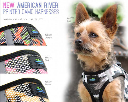 American River Choke Free Dog Harness™ Gray Camo