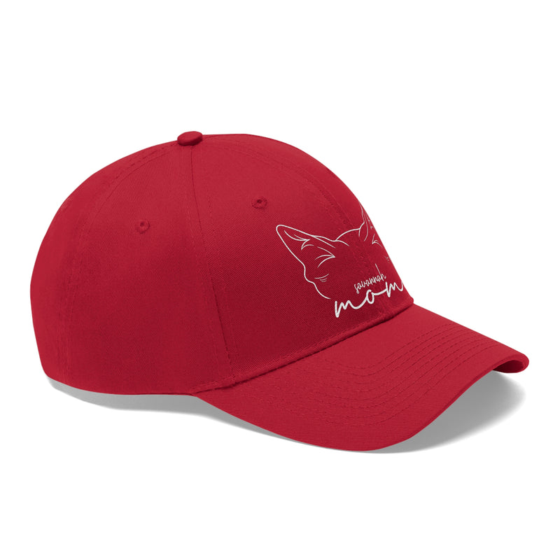 Savannah Cat Mom Embroidered Twill Hat