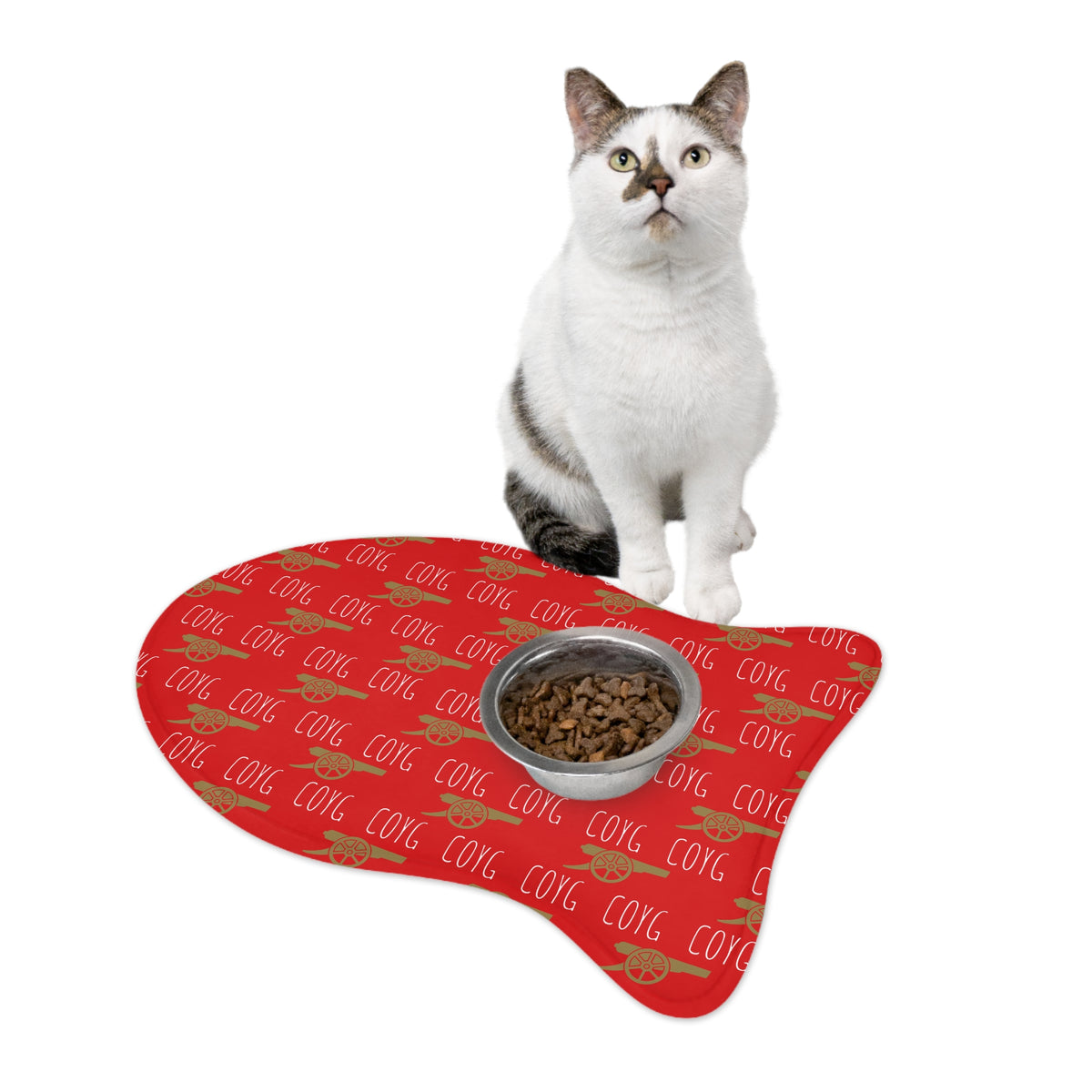 Arsenal FC 24/25 Kit Inspired Pet Feeding Mats