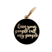 Have Your People Call My People Pet ID Tag - Navy