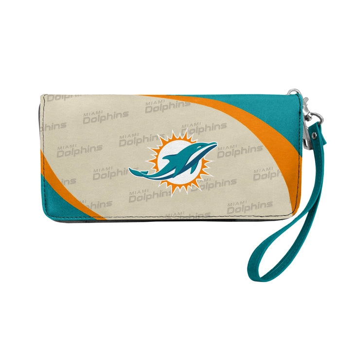 Miami Dolphins Curve Zip Organizer Wallet