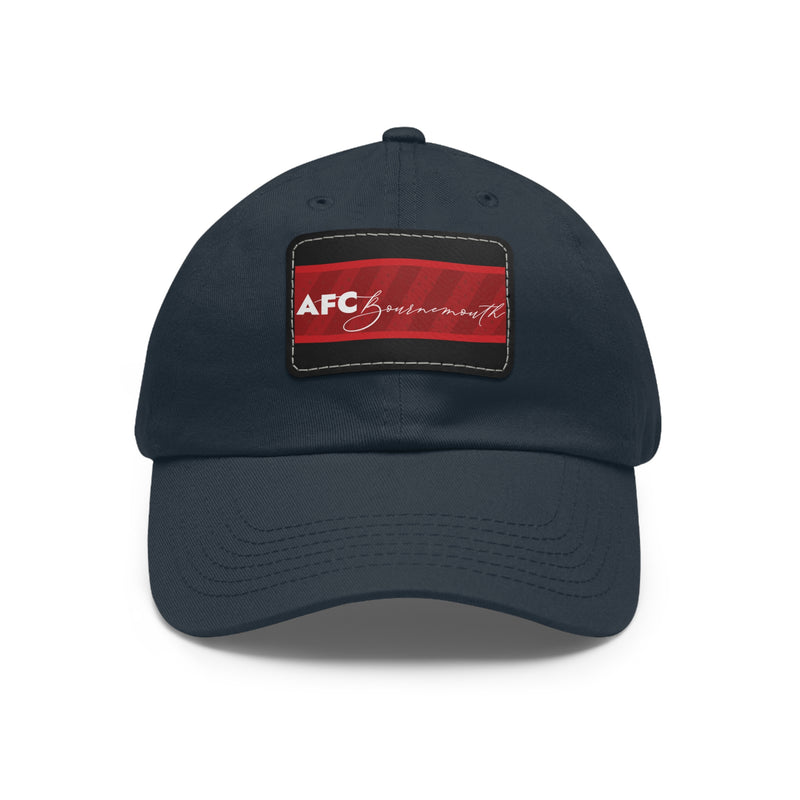 AFC Bournemouth 25/26 Home Kit-Inspired Leather Patch Baseball Hat