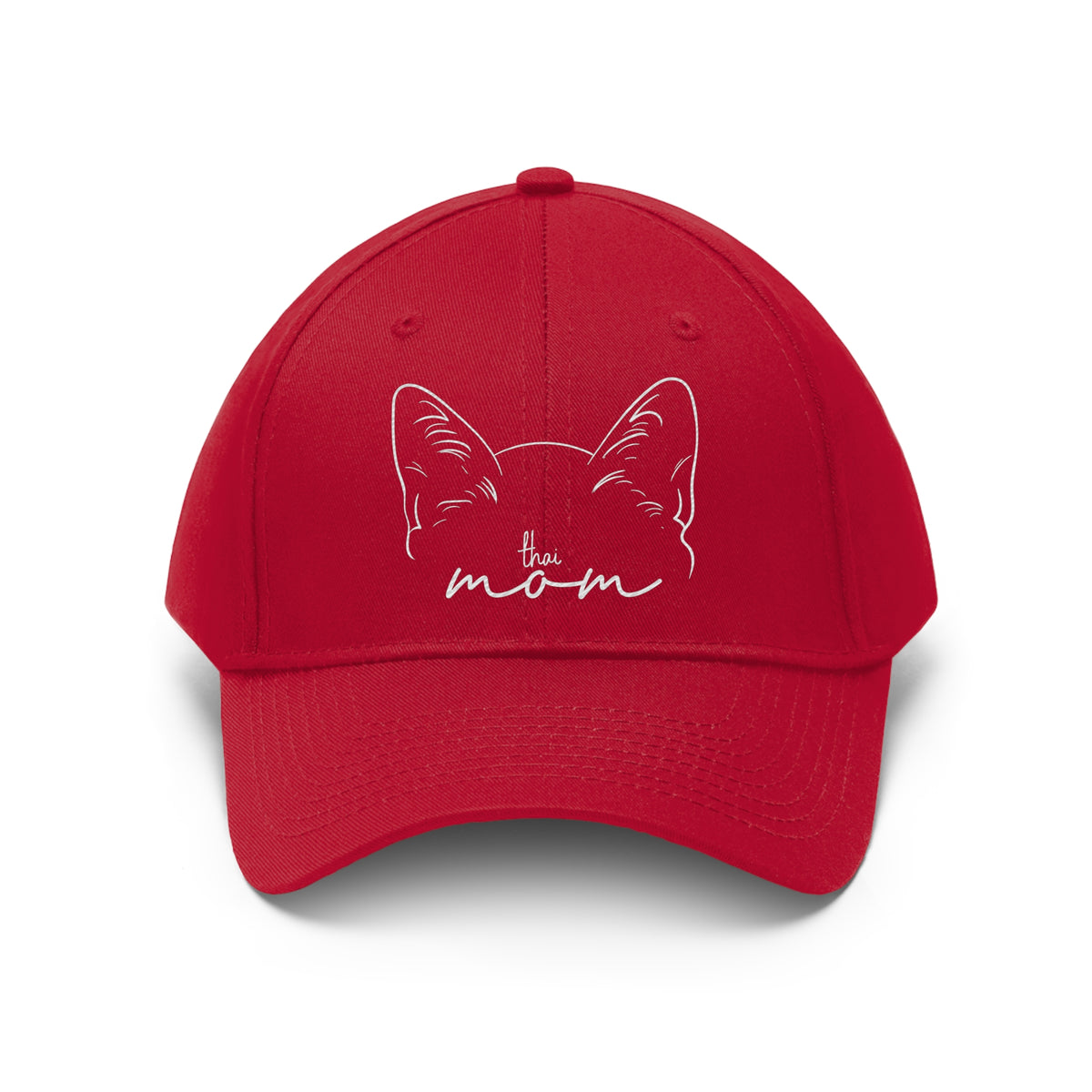 Thai Cat Mom Embroidered Twill Hat