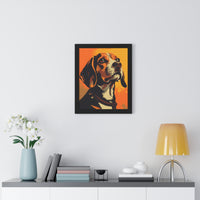 Beagle Pop-Art Retro Framed Print