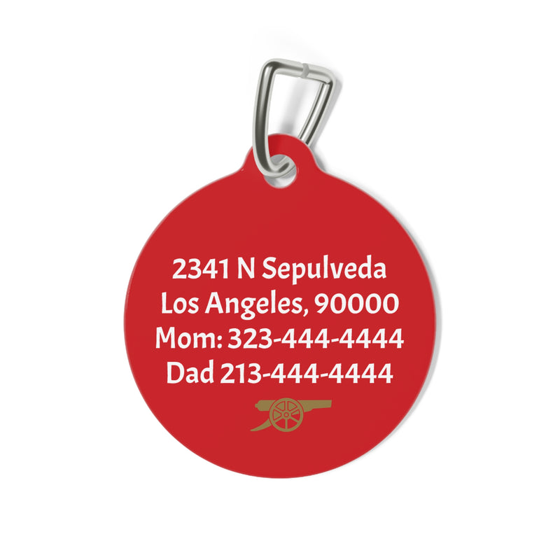 Arsenal FC 24/25 Kit Inspired Personalized Pet Tag