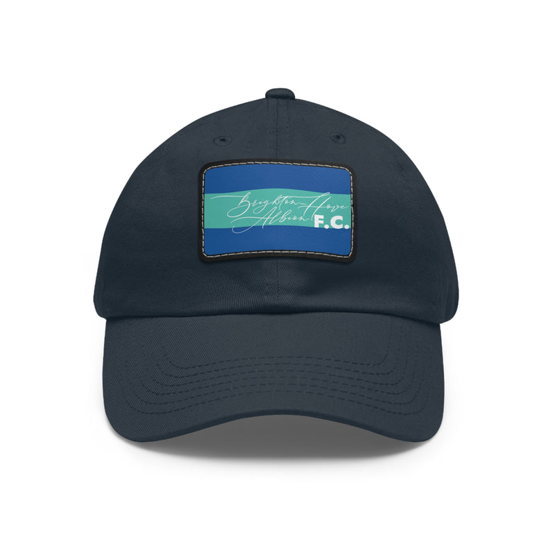 Brighton & Hove Albion FC 25/26 Home Kit-Inspired Leather Patch Baseball Hat