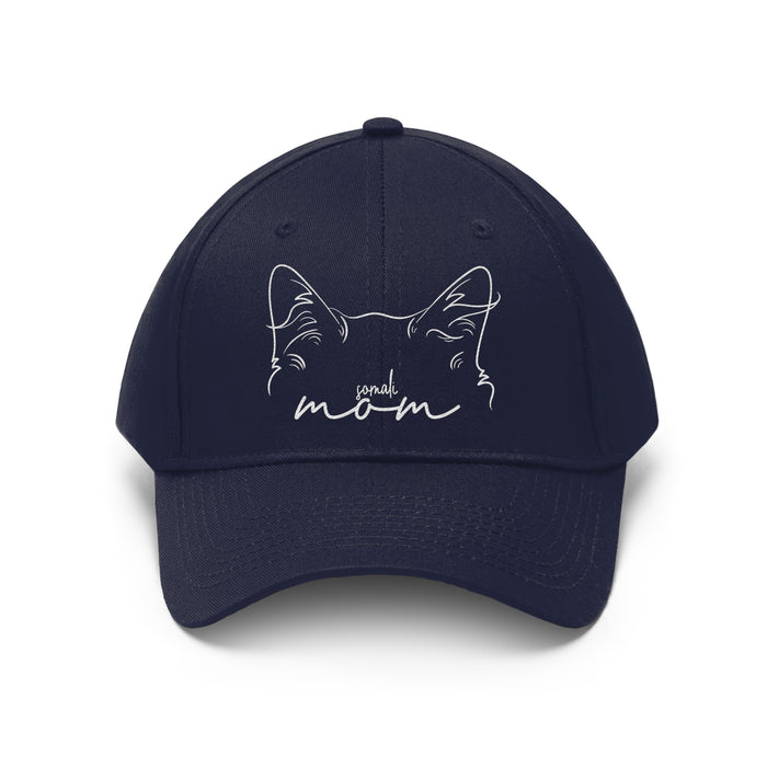 Somali Cat Mom Embroidered Twill Hat