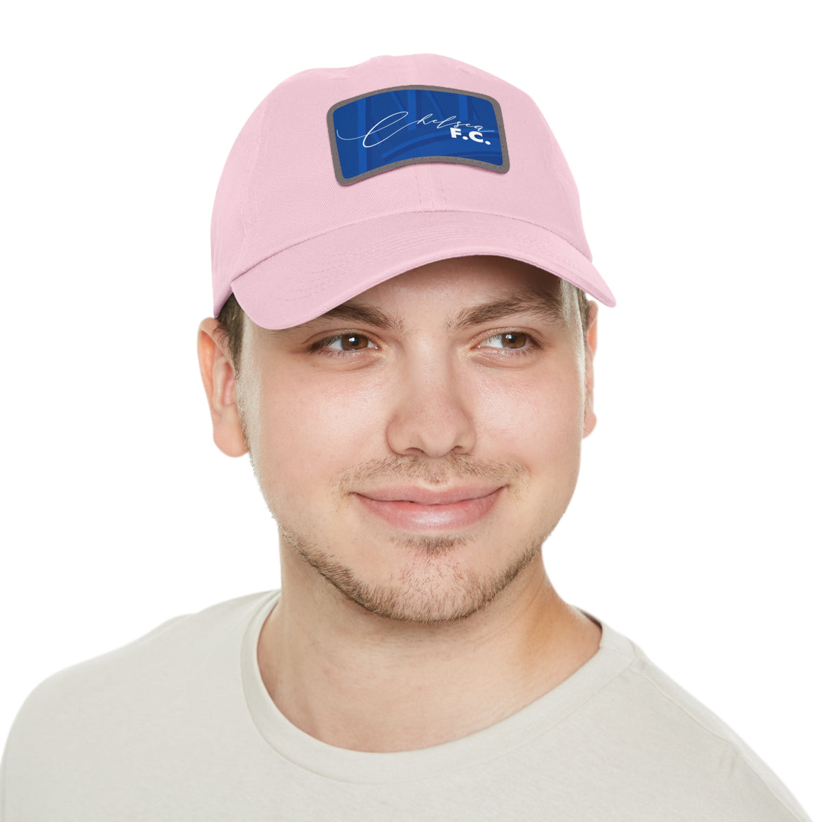 Chelsea FC 25/26 Home Kit-Inspired Leather Patch Baseball Hat