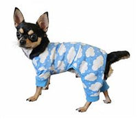 CuddlePup Blue Fluffy Clouds Dog Pajamas