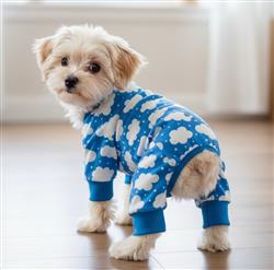 CuddlePup Blue Fluffy Clouds Dog Pajamas