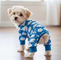 CuddlePup Blue Fluffy Clouds Dog Pajamas