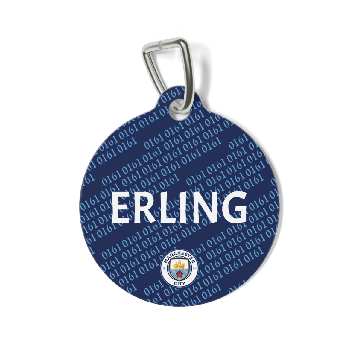 Manchester City FC 24/25 Kit Inspired Personalized Pet Tag