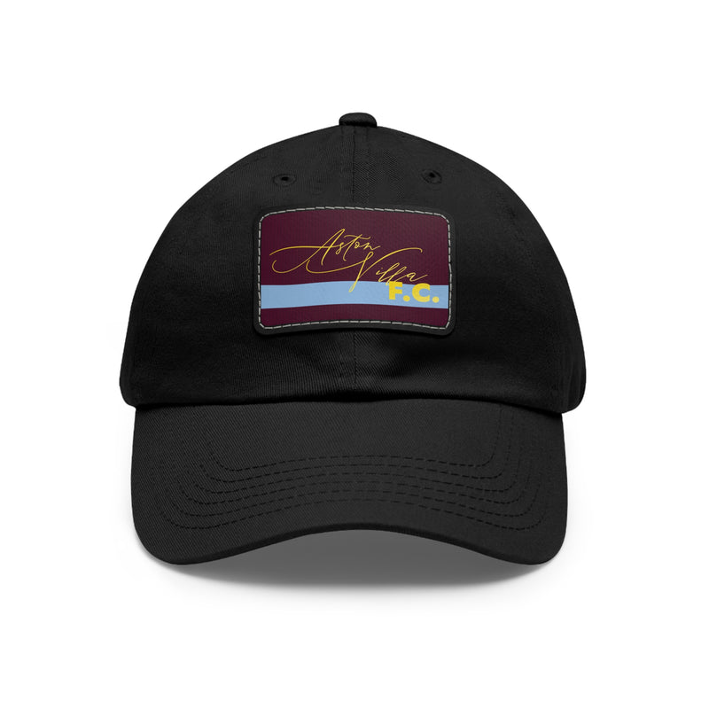 Aston Villa FC 25/26 Home Kit-Inspired Leather Patch Baseball Hat