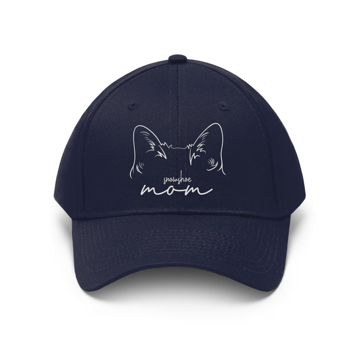 Snowshoe Cat Mom Embroidered Twill Hat