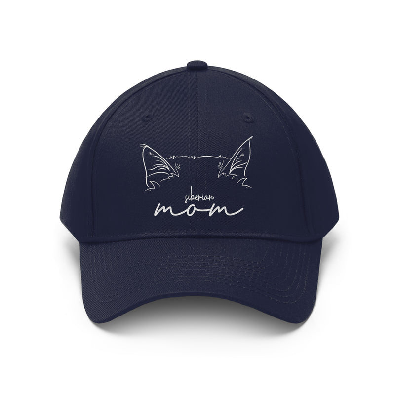 Siberian Cat Mom Embroidered Twill Hat