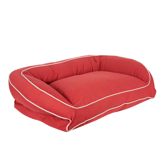 Classic Canvas Bolster Pet Bed