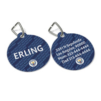 Manchester City FC 24/25 Kit Inspired Personalized Pet Tag