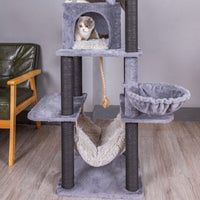 Catry Bradbury 7-Level Gray Cat Tree Complex Tower