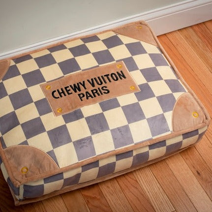 Chewy Vuiton Checker Pet Bed
