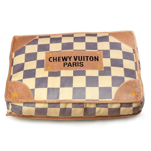 Chewy Vuiton Checker Pet Bed