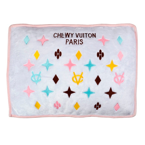 Chewy Vuiton White Pet Bed