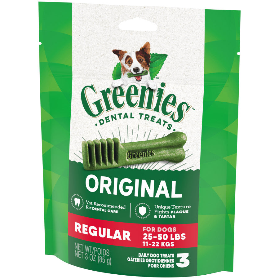 Greenies Original Dog Dental Treat 3 Oz 3 Count Regular