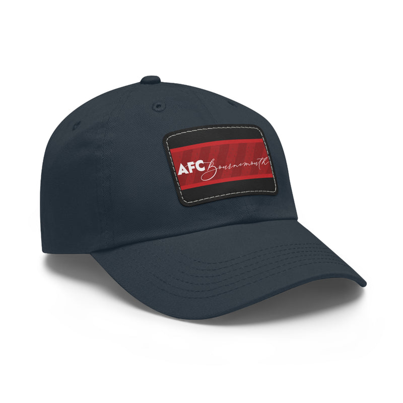 AFC Bournemouth 25/26 Home Kit-Inspired Leather Patch Baseball Hat