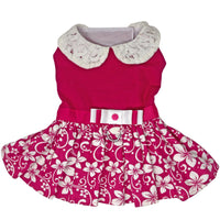 Pink Hibiscus Dress with Leash