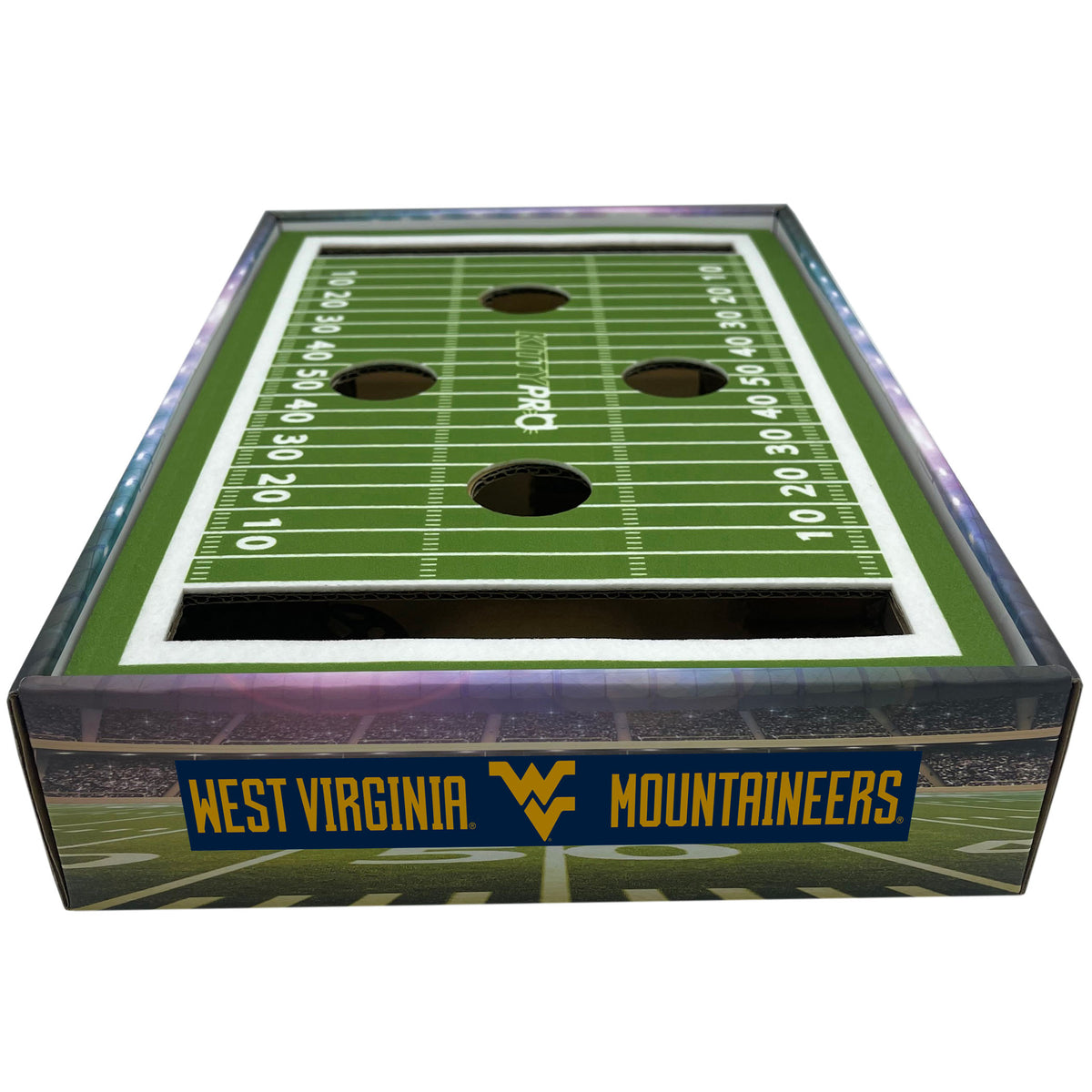 WV Mountaineers Football Stadium Cat Scratcher Toy
