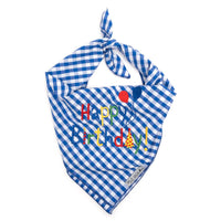 Blue Happy Birthday Tie-On Bandana