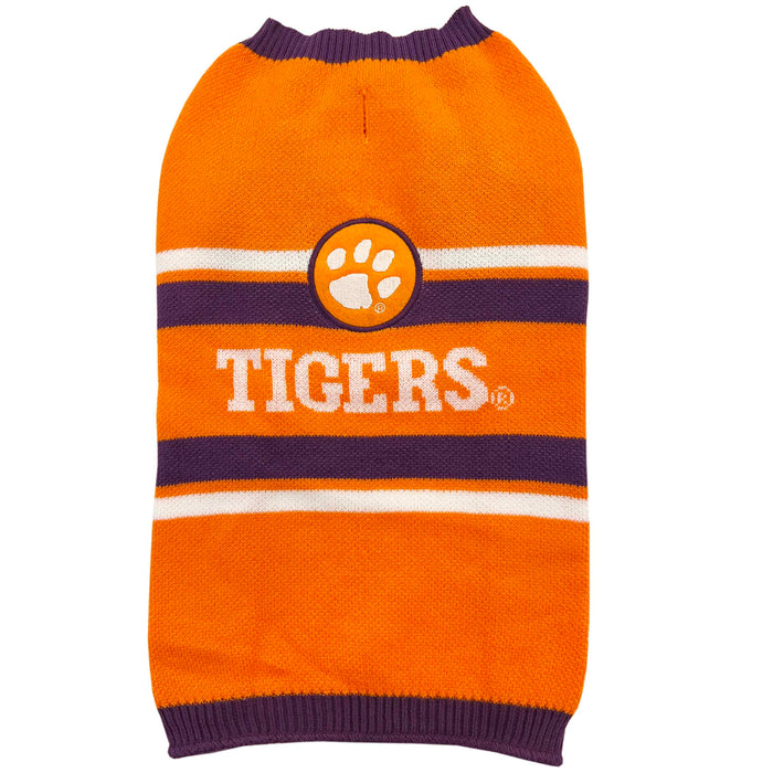 Clemson Tigers Colorblock Pet Sweater