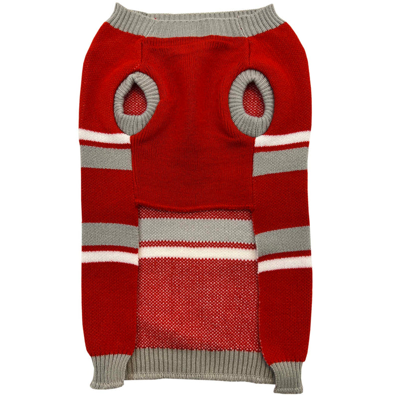 OH State Buckeyes Colorblock Pet Sweater
