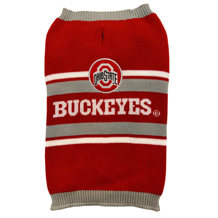 OH State Buckeyes Colorblock Pet Sweater