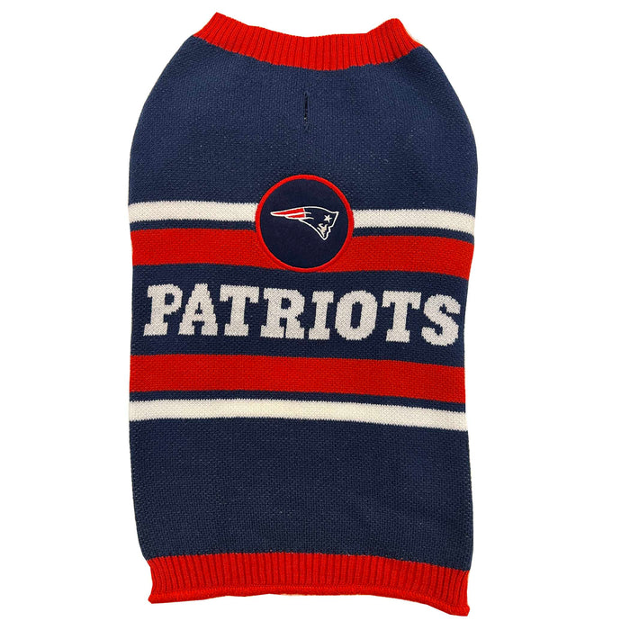 New England Patriots Colorblock Pet Sweater