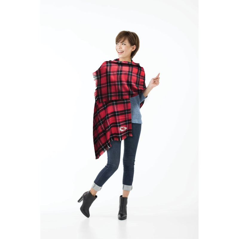 Kansas City Chiefs Plaid Blanket Scarf