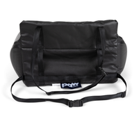 PupProtector™ Faux Leather Memory Foam Dog Car Bed -  Black