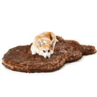 PupRug by Paw.com® Faux Fur Orthopedic Dog Bed - Curve Brown