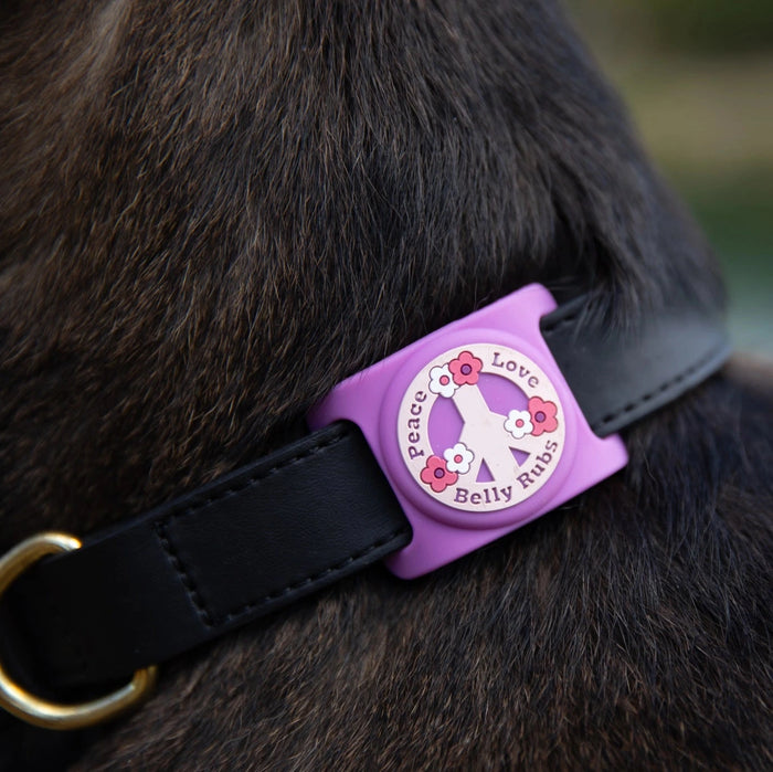 Peace, Love, Belly Rubs AirTag Holder