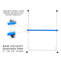 Better Sporting Dogs 5 Piece Dog Agility Equipment Set –  with Jumps, Tunnel, Pause Box & Weave Poles