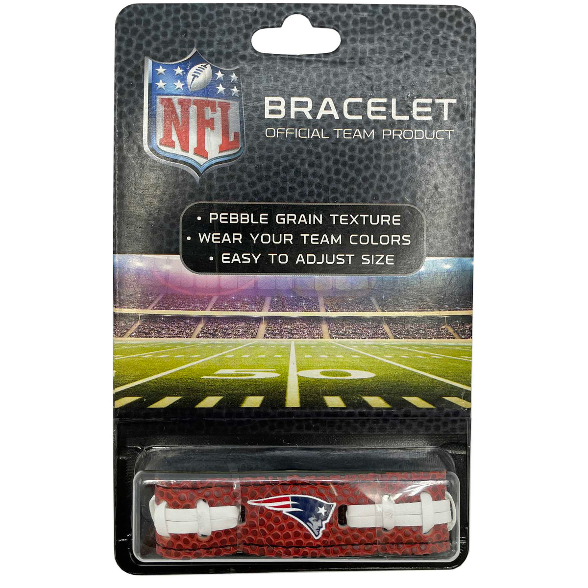 New England Patriots Unisex Pebble Grain Bracelet