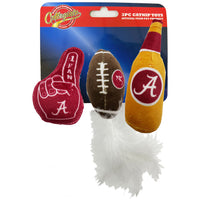 AL Crimson Tide 3 piece Catnip Toy Set