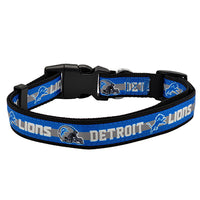 Detroit Lions Satin Dog Collar or Leash
