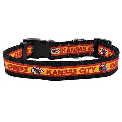 Kansas City Chiefs Dog Satin Collar or Leash